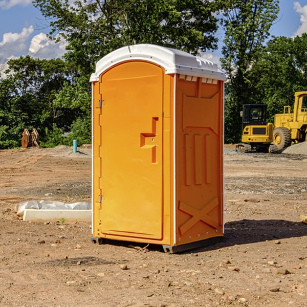 can i customize the exterior of the portable toilets with my event logo or branding in Neche